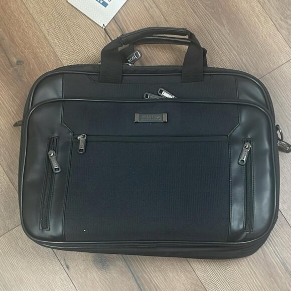 New Kenneth Cole Reaction  R-Tech Computer Case Black Laptop Bag - Picture 2 of 8
